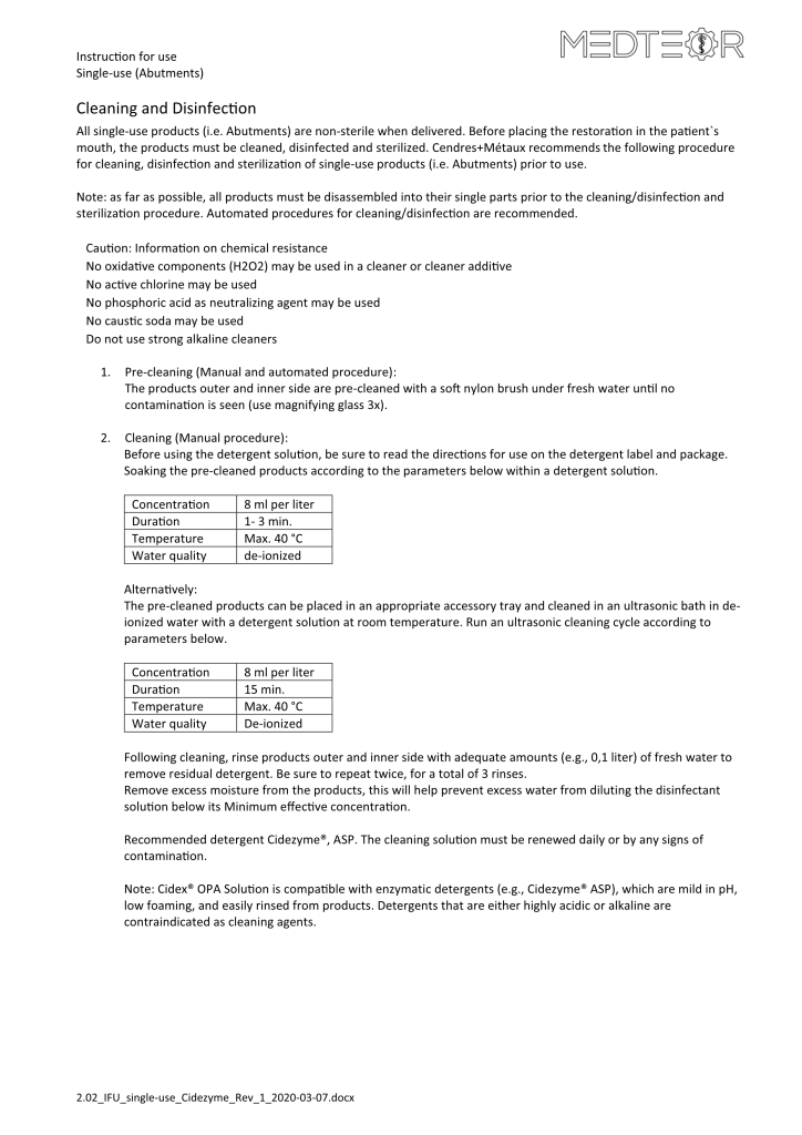 2.02_IFU_single-use_Cidezyme_Rev_1_2020-03-07